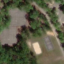 Sand Volleyball Court, TN — aerial view