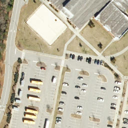 Sand Volleyball Court, Garner, NC — aerial view