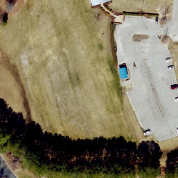 Sand Volleyball Court, Clayton, NC — aerial view