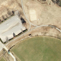Sand Volleyball Court, Holly Springs, NC — aerial view