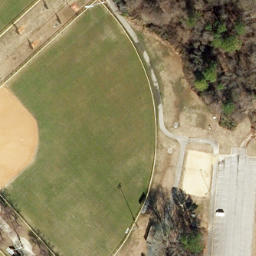 Sand Volleyball Court, Holly Springs, NC — aerial view