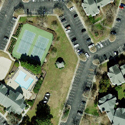 Sand Volleyball Court, Greenville, NC — aerial view