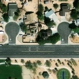 Sand Volleyball Court, Ridgecrest, CA — aerial view