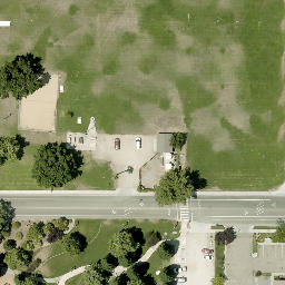 Sand Volleyball Court, Paso Robles, CA — aerial view