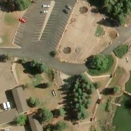 Sand Volleyball Court, Glorieta, NM — aerial view