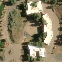 Sand Volleyball Court, Glorieta, NM — aerial view