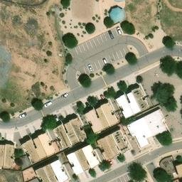 Sand Volleyball Court, NM — aerial view