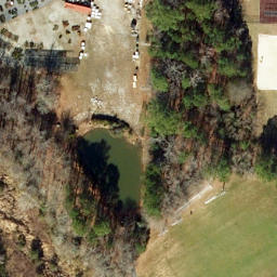 Sand Volleyball Court, Fuquay-Varina, NC — aerial view