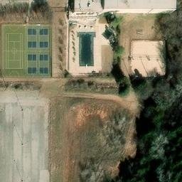 Volleyball Court, Oklahoma City, OK — aerial view