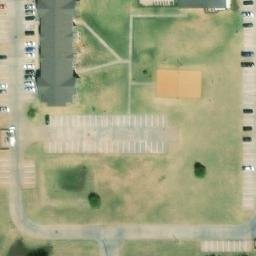 Sand Volleyball Court, Weatherford, OK — aerial view