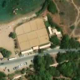 Sand Volleyball Court — aerial view