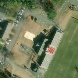 Sand Volleyball Court, Davidson, NC — aerial view