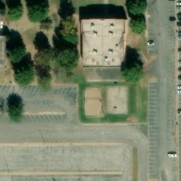 Sand Volleyball Court, OK — aerial view