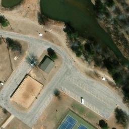 Volleyball Court, Yukon, OK — aerial view