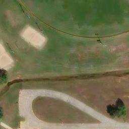 Sand Volleyball Court, Midwest City, OK — aerial view