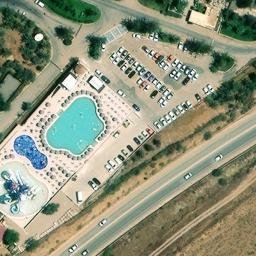 Sand Volleyball Court — aerial view