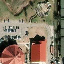 Sand Volleyball Court, Oklahoma City, OK — aerial view
