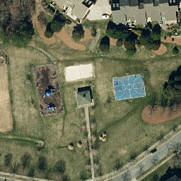 Volleyball Court, Huntersville, NC — aerial view