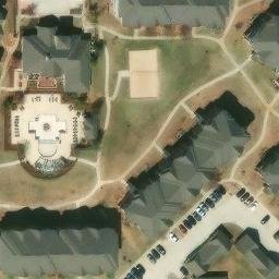 Sand Volleyball Court, Oklahoma City, OK — aerial view