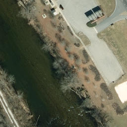 Sand Volleyball Court, NC — aerial view