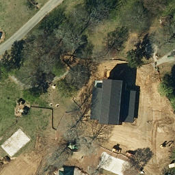 Sand Volleyball Court, NC — aerial view