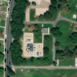 Sand Volleyball Court, Bakersfield, CA — aerial view