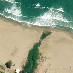 Sand Volleyball Court — aerial view