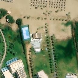 Sand Volleyball Court — aerial view