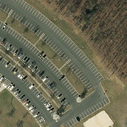 Sand Volleyball Court, Albemarle, NC — aerial view