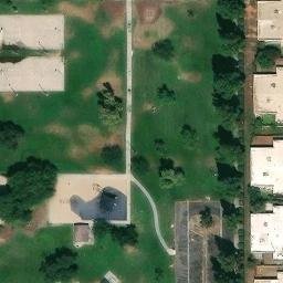 Sand Volleyball Court, Bakersfield, CA — aerial view