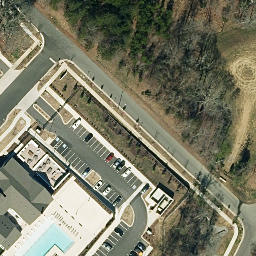 Sand Volleyball Court, Charlotte, NC — aerial view