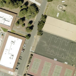 Sand Volleyball Court, Los Osos, CA — aerial view