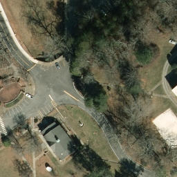 Sand Volleyball Court, Cullowhee, NC — aerial view