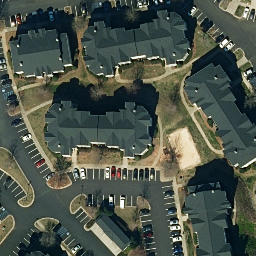 Sand Volleyball Court, Charlotte, NC — aerial view