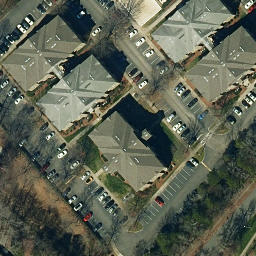 Sand Volleyball Court in Charlotte, NC — aerial view