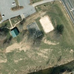 Volleyball Court, NC — aerial view
