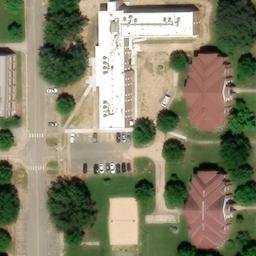 Sand Volleyball Court, Russellville, AR — aerial view