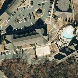 Sand Volleyball Court, Charlotte, NC — aerial view