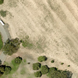 Sand Volleyball Court, San Luis Obispo, CA — aerial view