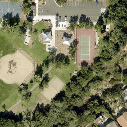 Sand Volleyball Court, San Luis Obispo, CA — aerial view