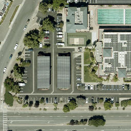Sand Volleyball Court, San Luis Obispo, CA — aerial view