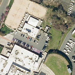 Sand Volleyball Court, Charlotte, NC — aerial view