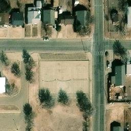 Sand Volleyball Court, Amarillo, TX — aerial view