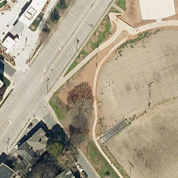 Sand Volleyball Court, Charlotte, NC — aerial view