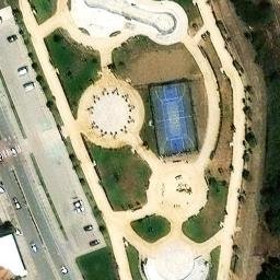 Sand Volleyball Court — aerial view