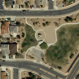 Sand Volleyball Court, Albuquerque, NM — aerial view