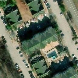 Volleyball Court, Norman, OK — aerial view