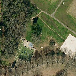 Sand Volleyball Court, Charlotte, NC — aerial view
