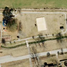 Sand Volleyball Court, Falcon, NC — aerial view