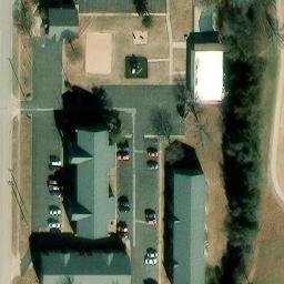 Sand Volleyball Court, Norman, OK — aerial view